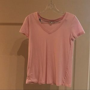 Pink V Neck Tee